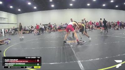 120 lbs Quarterfinal - Alex Soukup, North Carolina Wrestling Factory vs Mohinder Ramdhan, Great Bridge