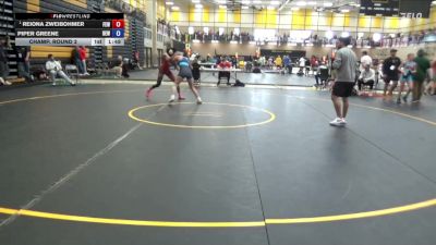 125 lbs Champ. Round 2 - Reiona Zweibohmer, Female Elite Wrestling vs Piper Greene, DC Elite Wrestling