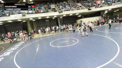 106 lbs Champ. Round 2 - Connor Castens, Unattached vs Cullen Parks, Bourbonnais