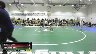 285 lbs Cons. Round 2 - Mustafa Farha, Palomar College vs Emiliano Flores, East Los Angeles College