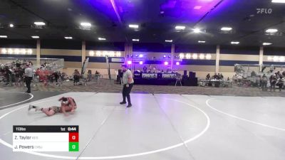 113 lbs Rr Rnd 3 - Zayden Taylor, Red Wave WC vs Jayce Powers, Cvbjj