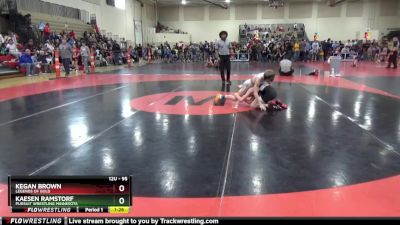 95 lbs Quarterfinal - Kegan Brown, Legends Of Gold vs Kaesen Ramstorf, Pursuit Wrestling Minnesota