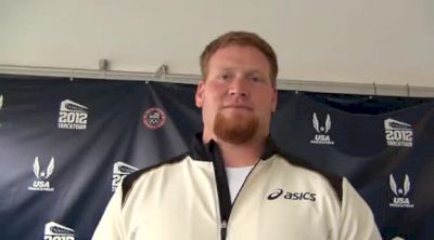 Russ Winger after nerve wracking discus prelim at 2012 U.S. Olympic Trials