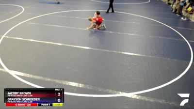 77 lbs Quarterfinal - Jacoby Brown, MN Elite Wrestling Club vs Grayson Schroeder, MN Elite Wrestling Club