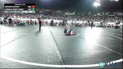 105 lbs Quarterfinal - Meadow McCray, Pawnee Wrestling Club vs Avriella Pretty Bear, Harrah Little League Wrestling