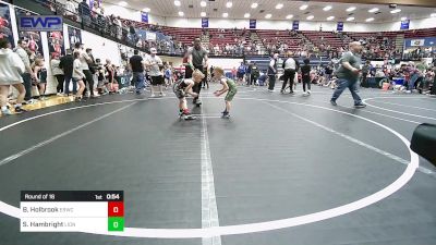 43 lbs Round Of 16 - Beau Holbrook, El Reno Wrestling Club vs Sammy Hambright, Lions Wrestling Academy