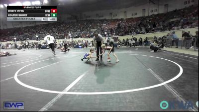 43 lbs Quarterfinal - Rhett Pitts, Cowboy Wrestling Club vs Kolter Short, Newkirk Takedown Club