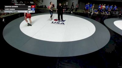 175 lbs Griffin Gerber, SJWA - San Joaquin Wrestling Association vs Luke Hanna, BAWA-Bay Area Wrestling Association