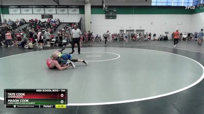 144 lbs Cons. Round 3 - Tate Cook, Warrensburg vs Mason Cook, Lions Wrestling Academy