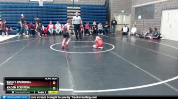 70 lbs Cons. Round 2 - Kaden Eckstein, Eastern Oregon Elite vs Kenny Barkdoll, Suples