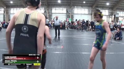 110 lbs Round 3 - Luke Baker, Middletown Junior Knights vs Noah Prahl, Unattached