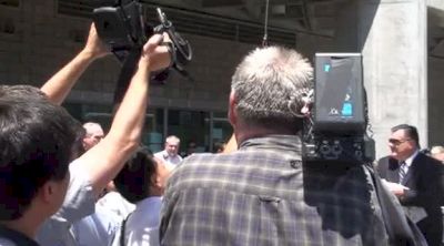 San Jose raises the Olympic Flag in preparation for the Olympic Trials!