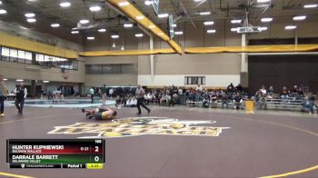 165 lbs Cons. Round 4 - Hunter Kupniewski, Baldwin Wallace vs Darrale Barrett, Delaware Valley