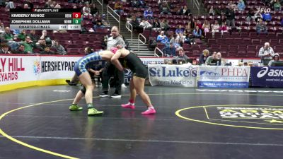 142 lbs Quarterfinal - Kimberly Munoz, Berks Catholic-G vs Josephine Dollman, Norwin-G
