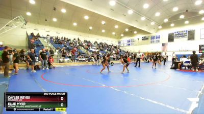 115 lbs 3rd Place Match - Caylee Reyes, Pounders WC vs Ellie Myer, Victor Villains Wrestling Club