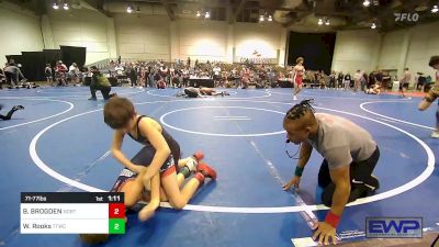 71-77 lbs Semifinal - BAKER BROGDEN, North DeSoto Wrestling Academy vs Wyatt Rooks, Team Tulsa Wrestling Club