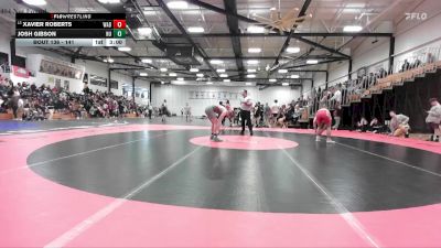 141 lbs Cons. Round 2 - Xavier Roberts, Wabash vs Josh Gibson, Heidelberg