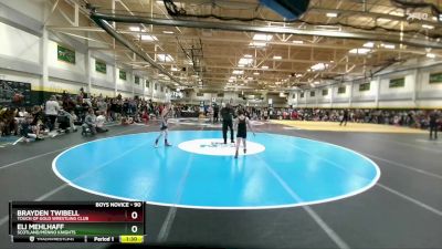 90 lbs Champ. Round 1 - Brayden Twibell, Touch Of Gold Wrestling Club vs Eli Mehlhaff, Scotland/Menno Knights