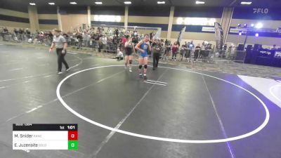 145 lbs Quarterfinal - Mary Snider, Rancho Bernardo WC vs Evelina Juzenaite, Gold Rush Wr Ac