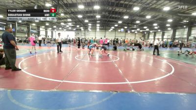 95 lbs Round Of 16 - Tyler Geiger, Mat Assassins Black - MS vs Sebastian Shine, All American Wrestling Club - MS