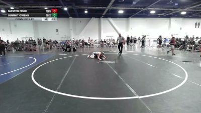 98 lbs Consi Of 8 #2 - Masten Felix, Poway Elite vs Summit Owens, Tucson Cyclones