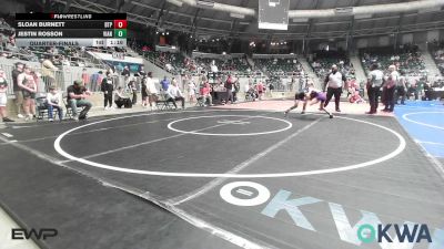80 lbs Quarterfinal - Sloan Burnett, Tulsa Blue T Panthers vs Jestin Rosson, Vian Wrestling Club