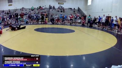 74 lbs 3rd Place Match - Maddon Gonzalez, New Castle Youth Wrestling Club vs Parker Stanisz, Bulldog Premier Wrestling Club