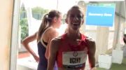 Morgan Uceny and Anna Pierce quick  2012 Eugene Olympic Tream Trials [#Day 6 Interview]