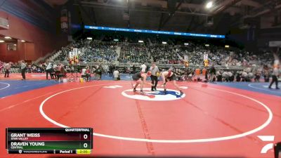 4A-170 lbs Quarterfinal - Draven Young, Central vs Grant Weiss, Star Valley