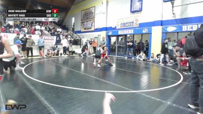 66 lbs Quarterfinal - Odie Walker, Beggs Youth Wrestling Program vs Rhyett Ives, Checotah Matcats
