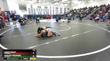 105 lbs 7th Place Match - Mariyah Melendez, San Dimas vs Jaedis Brady, Esperanza