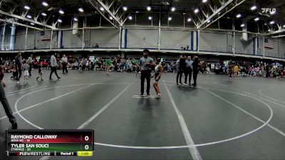 76 lbs Round 1 (10 Team) - Raymond Calloway, NOVA WC vs Tyler San Souci, CTWHALE