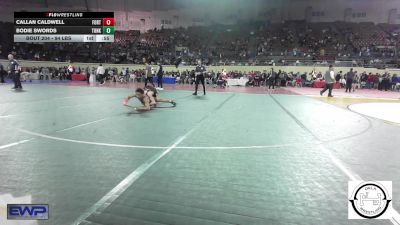 94 lbs Consi Of 8 #1 - Callan Caldwell, Fort Gibson Youth Wrestling vs Bodie Swords, Tonkawa