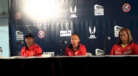 Allyson Felix gives thoughts on teammate Jeneba Tarmoh at 2012 U.S. Olympic Trials