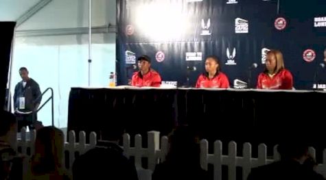 Allyson Felix on coming around turn in the lead at 2012 U.S. Olympic Trials