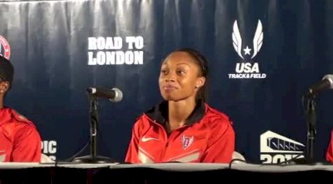 Allyson Felix on potentially having runoff tomorrow at 2012 U.S. Olympic Trials