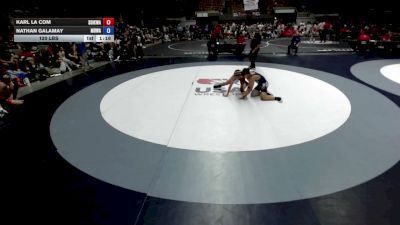 120 lbs Karl La Com, SDIKWA - San Diego-Imperial Kids Wrestling Association vs Nathan Galamay, MDWA - Mount Diablo Wrestling Association