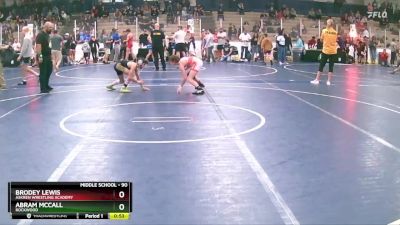 90 lbs Cons. Round 3 - Brodey Lewis, Askren Wrestling Academy vs Abram McCall, Rockwood