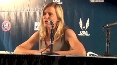 Jill Geer of USATF announces Felix-Tarmoh runoff Monday at 5 PM at 2012 U.S. Olympic Trials