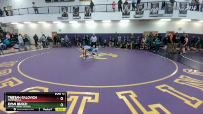 84 lbs Champ. Round 1 - Evan Rusch, Lovell Middle School vs Tristan Galovich, Thermopolis