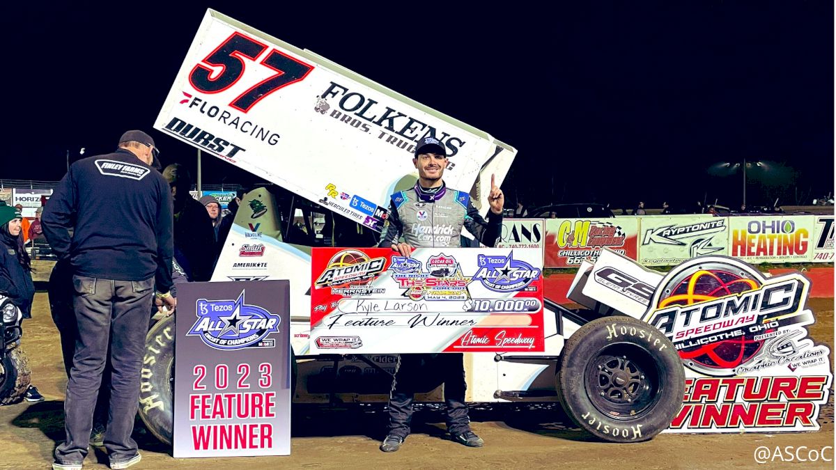 Kyle Larson Powers To First Sprint Car Win Of 2023 With All Stars At Atomic