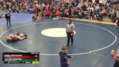 215 lbs Quarterfinal - Colton Hamilton, Chautauqua Lake vs Karol Krzyszton, St Francis