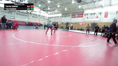 190 lbs Champ. Round 2 - Juli Klieman, Napa vs Reyna Jimenez, Dougherty Valley