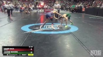 4A 107 lbs Champ. Round 1 - Cooper Beavers, Los Alamos vs Xavier Baca, Deming