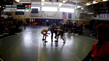 121 lbs Semifinal - Jorden Moore, Avella Area Hs vs Tristan Young, Ringgold Hs
