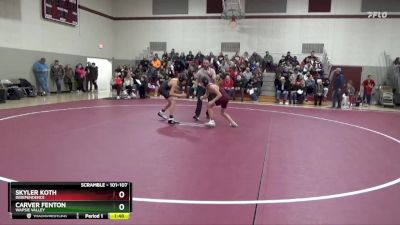 101-107 lbs 1st Place Match - Carver Fenton, Wapsie Valley vs Skyler Koth, Independence