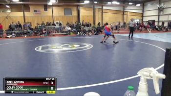 133 lbs Champ. Round 2 - Abel Acosta, Unattached vs Colby Cook, UN Clackamas Community College