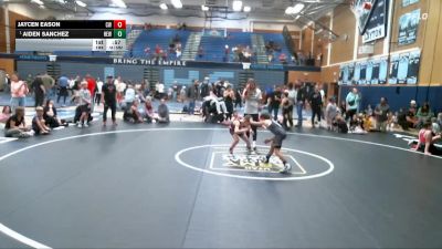 55-63 lbs Round 1 - Aiden Sanchez, Hook Em W.C vs Jaycen Eason, Charger WC