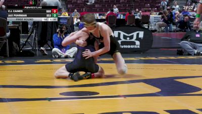 127 lbs First Round - C.J. Caines, Hanover Area vs Jax Fuhrman, Delone Catholic