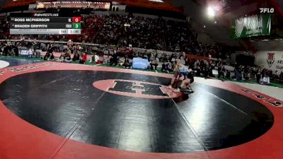 4A 106 lbs Champ. Round 1 - Ross McPherson, Bear Lake vs Braden Griffith, Fruitland